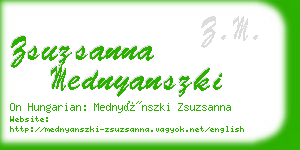 zsuzsanna mednyanszki business card